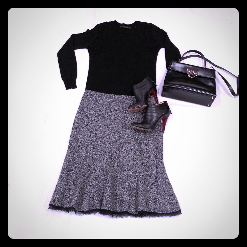 Elie Tahari Reversible skirt black/white
